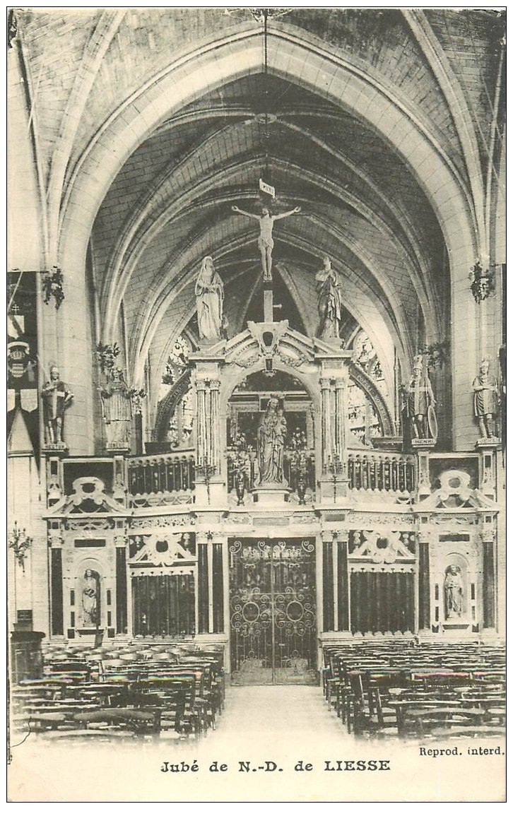 02 NOTRE-DAME-DE-LIESSE. Eglise. Le Jubé 1946
