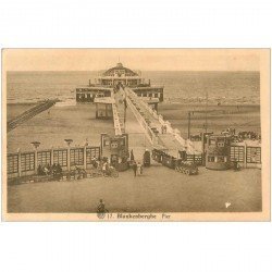 carte postale ancienne BLANKENBERGHE. Pier avec Petit Train électrique