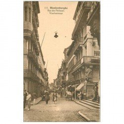 carte postale ancienne BLANKENBERGHE. Rue des Pêcheurs