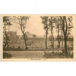 carte postale ancienne BLANKENBERGHE. Terrains de Tennis