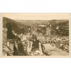 carte postale ancienne BOUILLON. Panorama pris du Chteau