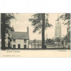 carte postale ancienne BRUGGE BRUGES. Le Béguinage