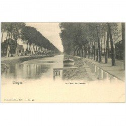 carte postale ancienne BRUGGE BRUGES. Le Canal de Damme