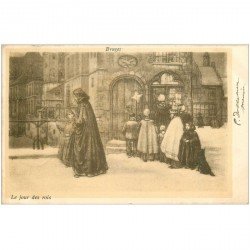 carte postale ancienne BRUGGE BRUGES. Le Jour des Rois 1901