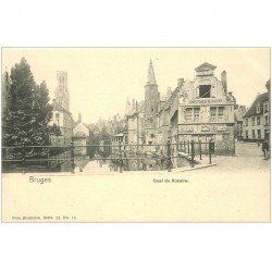 carte postale ancienne BRUGGE BRUGES. Le Quai du Rosaire