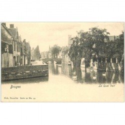 carte postale ancienne BRUGGE BRUGES. Le Quai Vert