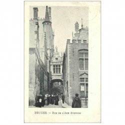 carte postale ancienne BRUGGE BRUGES. Rue de l'Ane Aveugle 1902