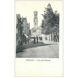 carte postale ancienne BRUGGE BRUGES. Rue des Pierres