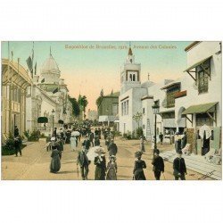 carte postale ancienne BRUXELLES. Avenue des Colonies Exposition de 1910