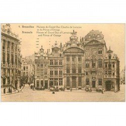 carte postale ancienne BRUXELLES. Maison Grand Duc Charles de Lorraine et du Prince d'Orange 1930