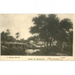 carte postale ancienne BRUXELLES. Musée le Moulin par Hobbema 1901