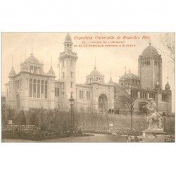 carte postale ancienne BRUXELLES. Palais Urugay et Fabrique Nationale d'Armes Exposition de 1910