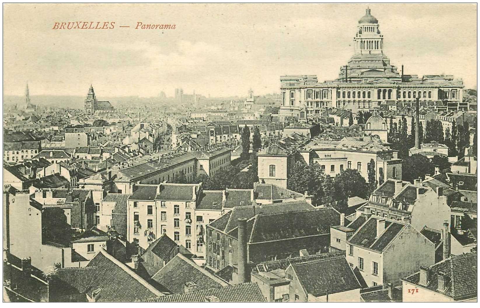 carte postale ancienne BRUXELLES. Panorama