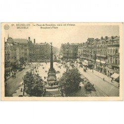 carte postale ancienne BRUXELLES. Place de Brouckère 1926