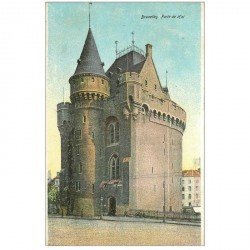 carte postale ancienne BRUXELLES. Porte de Hal 1906