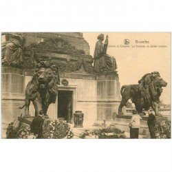 carte postale ancienne BRUXELLES. Tombeau du Soldat Inconnu Colonne du Congrès 1930