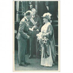 carte postale ancienne FAMILLE ROYALE BELGE. Reine Wilhelmine à Bruxelles 1939