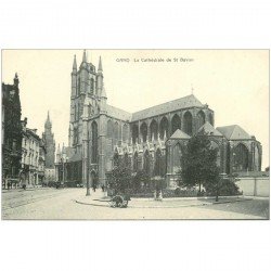 carte postale ancienne GAND GENT. Cathédrale Saint Bavon