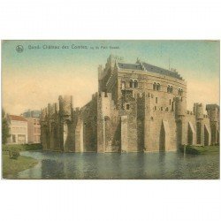 carte postale ancienne GAND GENT. Château des Comtes 1918