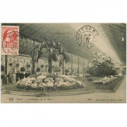 carte postale ancienne GAND GENT. Intérieur de la Gare 1911