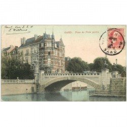 carte postale ancienne GAND GENT. Pont du Pain perdu 1911