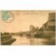 carte postale ancienne HUY. La Meuse vers le Pont 1911