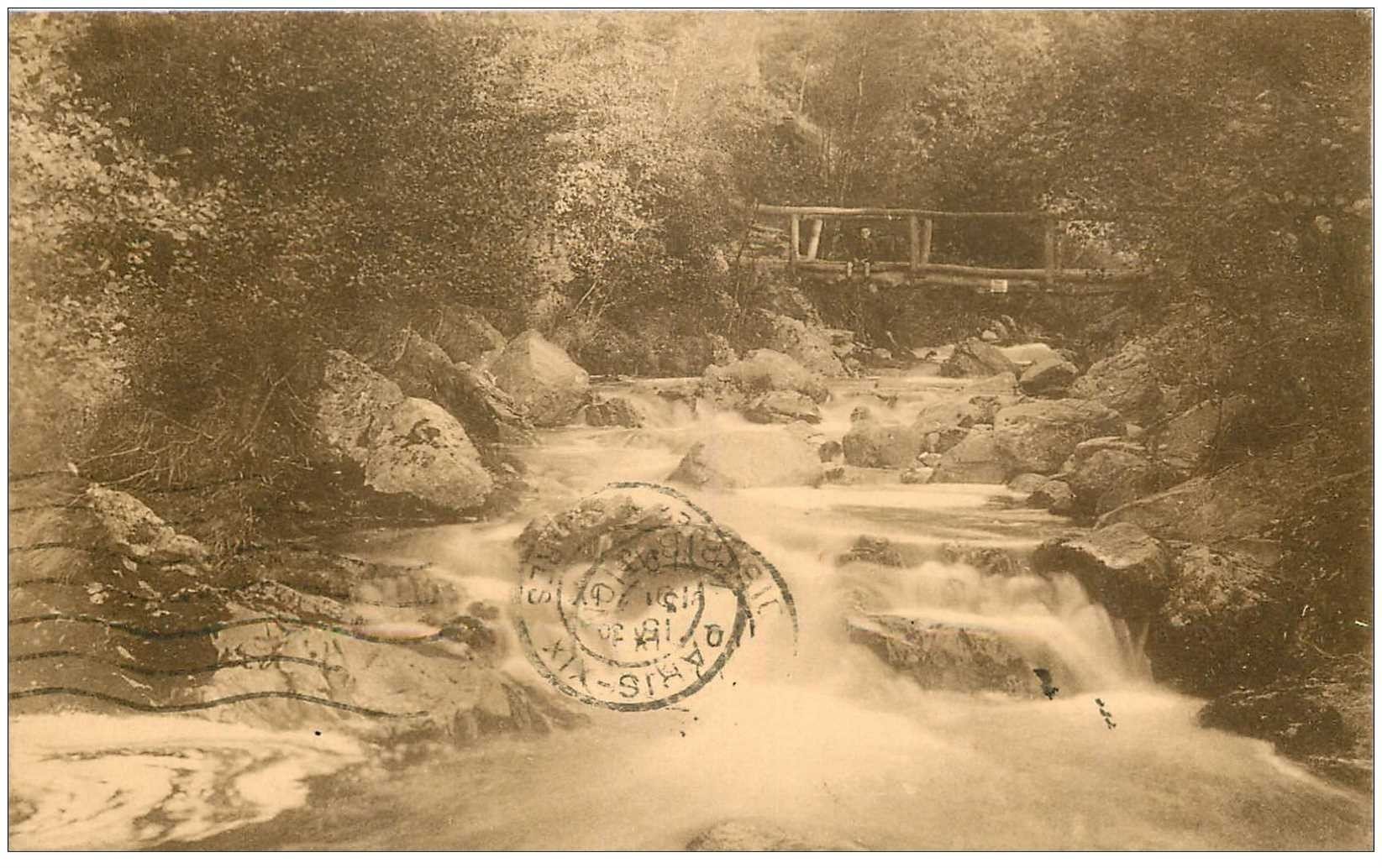 carte postale ancienne LA HOEGNE. Pont Pascal Grosjean 1931