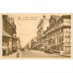 carte postale ancienne LA PANNE. Hôtel Continental Avenue Dunkerque