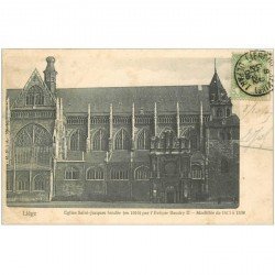 carte postale ancienne LIEGE. Eglise Saint Jacques 1905