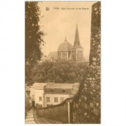 carte postale ancienne LIEGE. Eglise Saint Jean vue des Bégards 1932