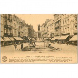 carte postale ancienne LIEGE. Fontaine de la Vierge rue Vinave d'Ile