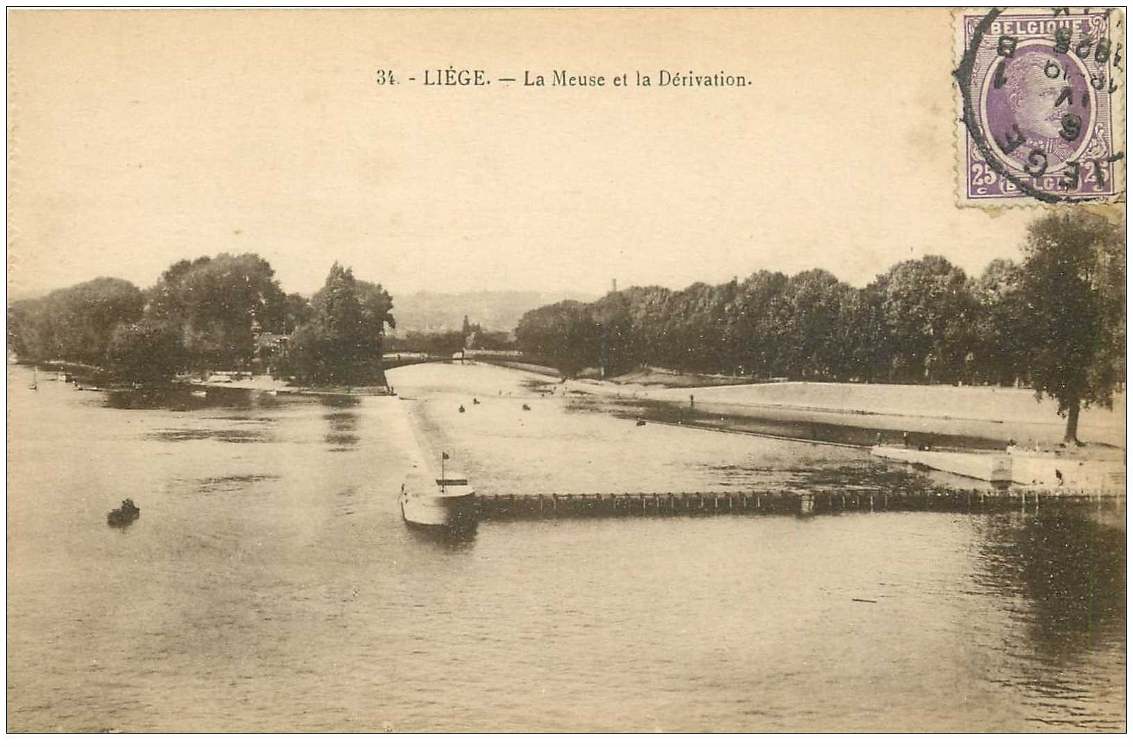 LIEGE. Meuse et Dérivation 1925