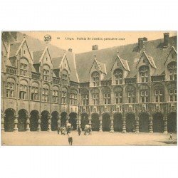carte postale ancienne LIEGE. Palais de Justice première Cour 1922