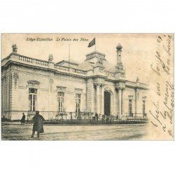 carte postale ancienne LIEGE. Palais des Fêtes 1914