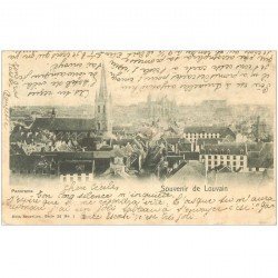 carte postale ancienne LOUVAIN LEUVEN. Panorama 1901