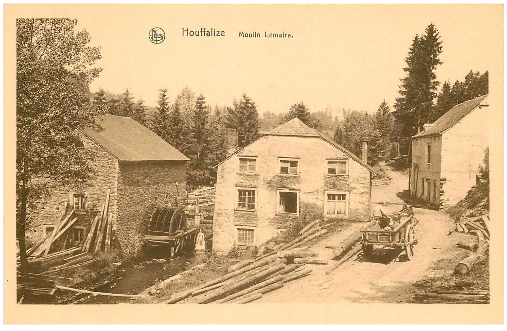 LUXEMBOURG. Houffalize. Moulin Lemare et attelage pour bois