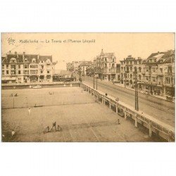 carte postale ancienne MIDDELKERKE. Tennis Avenue Léopold 1934