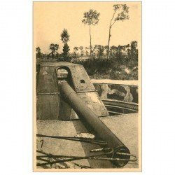 carte postale ancienne MOERE. Grand Canon Leugenboom bombardant Dunkerque
