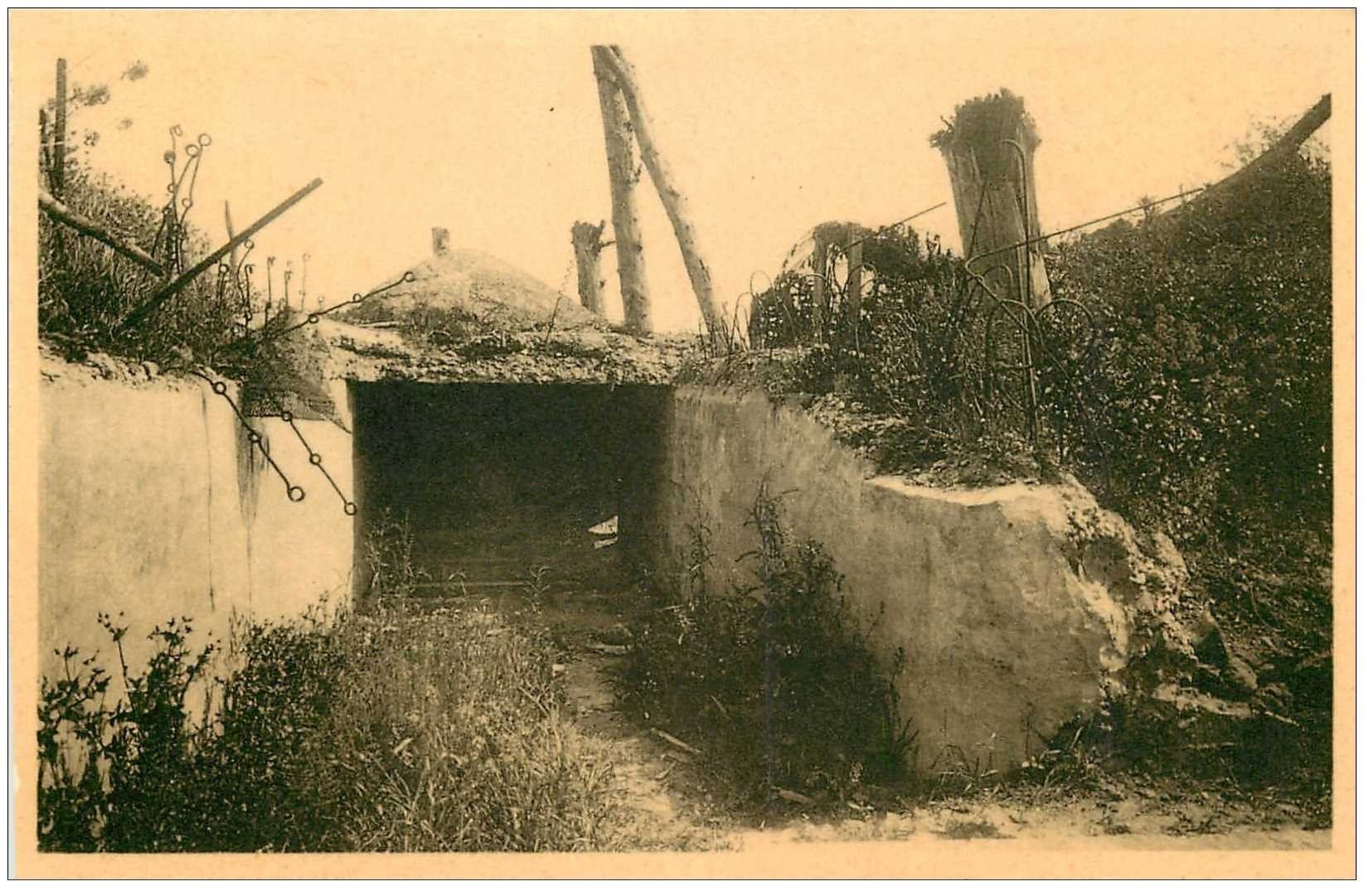 carte postale ancienne NIEUPORT REDAN. Abris bombardé