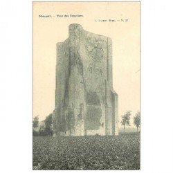 carte postale ancienne NIEUPORT. Tour des Templiers 1908
