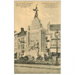 carte postale ancienne OSTENDE OOSTENDE. Monument Combattants et Héros civils de la Guerre 14-18