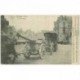 carte postale ancienne VEURNE FURNES. Canon français avec Tracteur automobile sur Grand Place