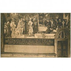 carte postale ancienne YPRES IEPER. Tableau Pauwels Grande Salle des Halles