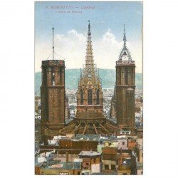 carte postale ancienne BARCELONA. Catedral 1928