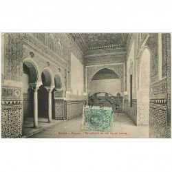 carte postale ancienne Espagne. ALCAZAR. Dormitorio de los reyes moros 1913 Sevilla