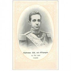 carte postale ancienne ESPAGNE. Alphonse XIII Roi d'Espagne le 29 Mai 1905 à Paris