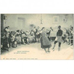 carte postale ancienne ESPAGNE. Aragon. Bailes Espanoles. La Jota. Danse et Danseurs espagnoles Musiciens vers 1900
