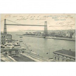 carte postale ancienne ESPAGNE. Bilbao. Puente Vizcaya 1904