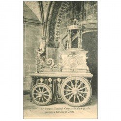 carte postale ancienne Espagne. BURGOS. Catedral Carroza de plata para la procesion del Corpus Cristi