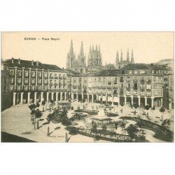 carte postale ancienne Espagne. BURGOS. Plaza Mayor